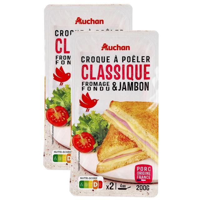 2050000410482 - Auchan - Croque à Poêler Classique Fromage et Jambon
