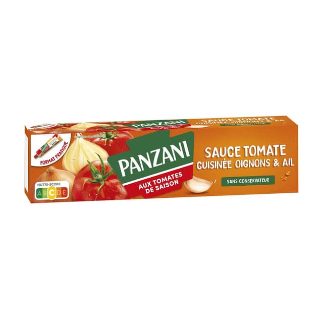 3038359000782 - Panzani - Sauce tomate cuisinée oignons et ail en tube