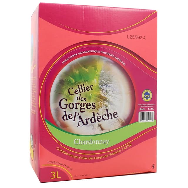 3760181041182 - Chardonnay Blanc IGP - Cellier des gorges de l'Ardèche