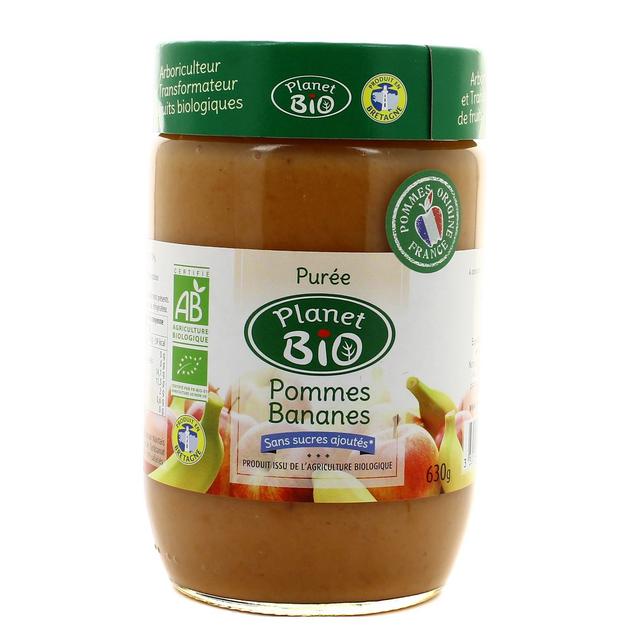 3301597002482 - Planet Bio - Purée de pomme bananes bio sans sucres ajoutés