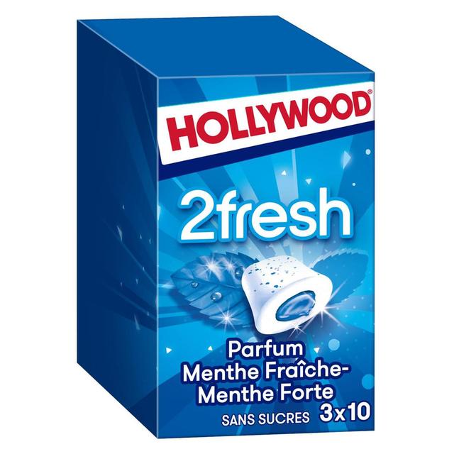 8723400943082 - Hollywood - Chewing Gum 2 fresh Menthe Fraiche - Menthe Forte