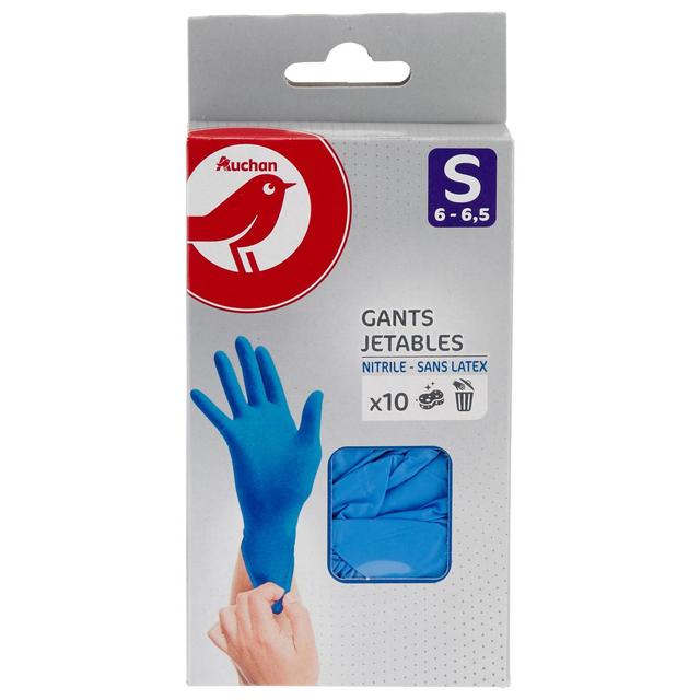 3245678133682 - Auchan - Gants jetables fins nitrile taille S