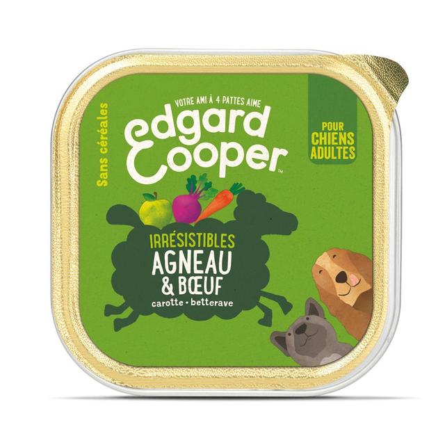 5425039484082 - Edgard Cooper - Barquette Agneau et Boeuf sans céréales pour Chien adulte
