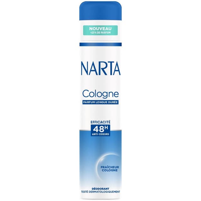3600551204482 - Narta - Déodorant Fraîcheur Cologne Parfum Longue Durée Efficacité 48H Anti-Odeurs