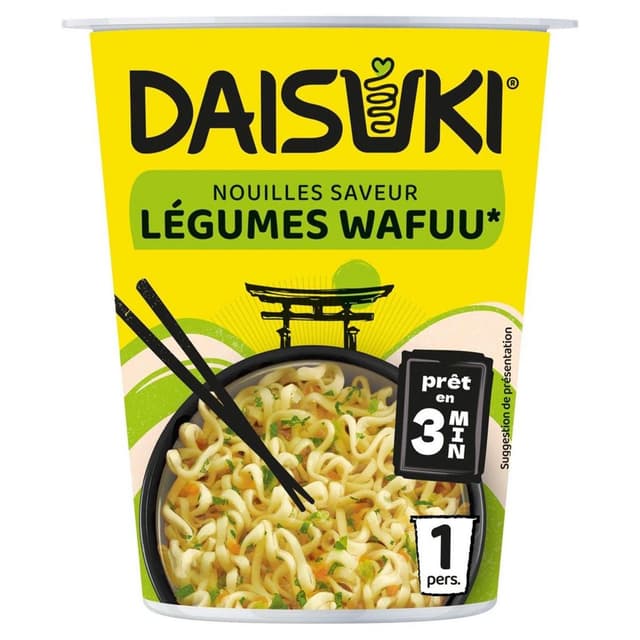 3036815444682 - Daisuki - Nouilles Instantanées Saveur Légumes Wafuu Ramen en cup