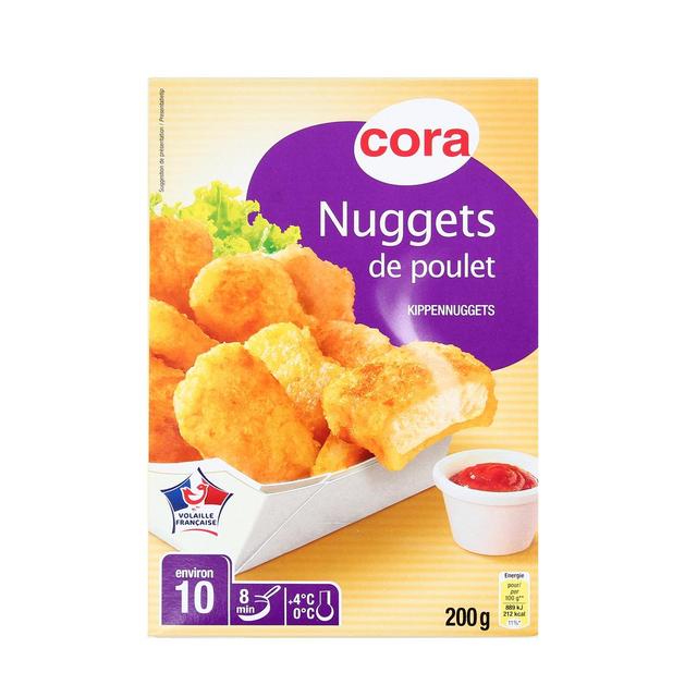 3257980095282 - Cora - Nuggets de poulet, environ 10 pièces