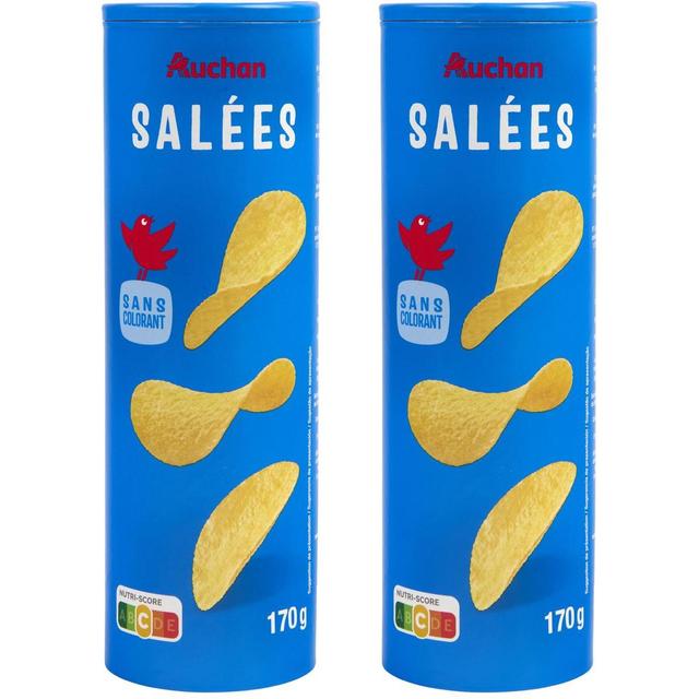 2050000408182 - Auchan - Chips tuiles salées