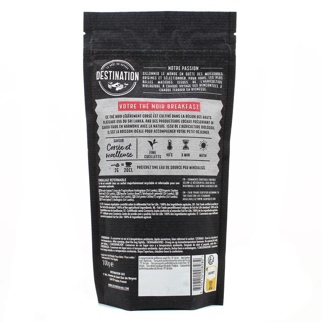 3700110008282 - Destination - Thé vrac noir breakfast bio