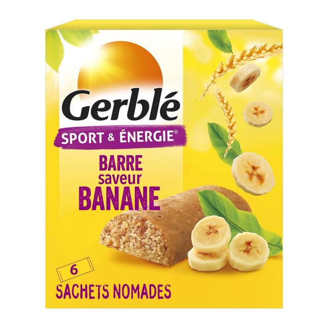 3175681158382 - Gerblé Sport et Energie - 6 Barres Banane Sport et énergie
