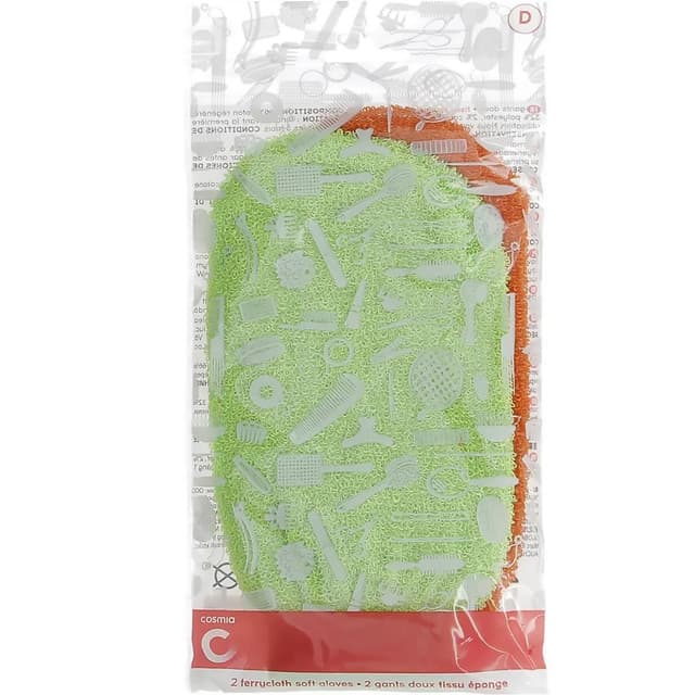 3245678668382 - COSMIA - Gant massage doux tissu éponge