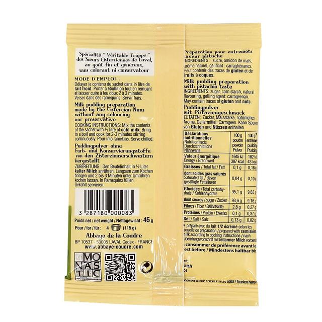 3287180000083 - Abbaye De La Coudre - Préparation pour flan à la pistache