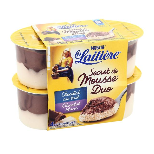 3023290230183 - La laitière - Mousse au Chocolat Blanc et au Lait