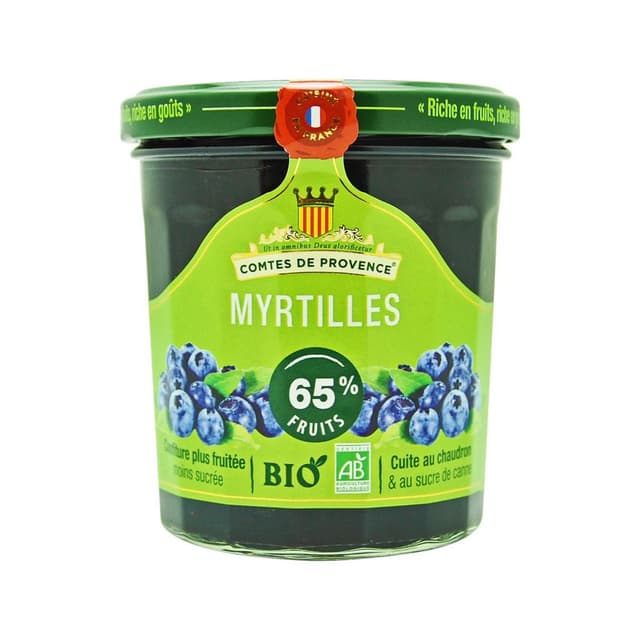 3324499990183 - Comtes de Provence - Confiture de Myrtilles Bio allégée en sucres