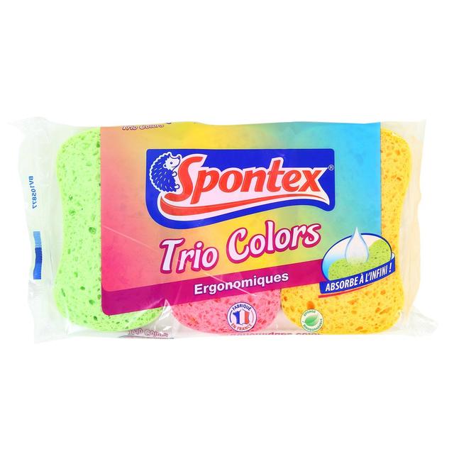 3011261011183 - Spontex - Éponges Trio Colors
