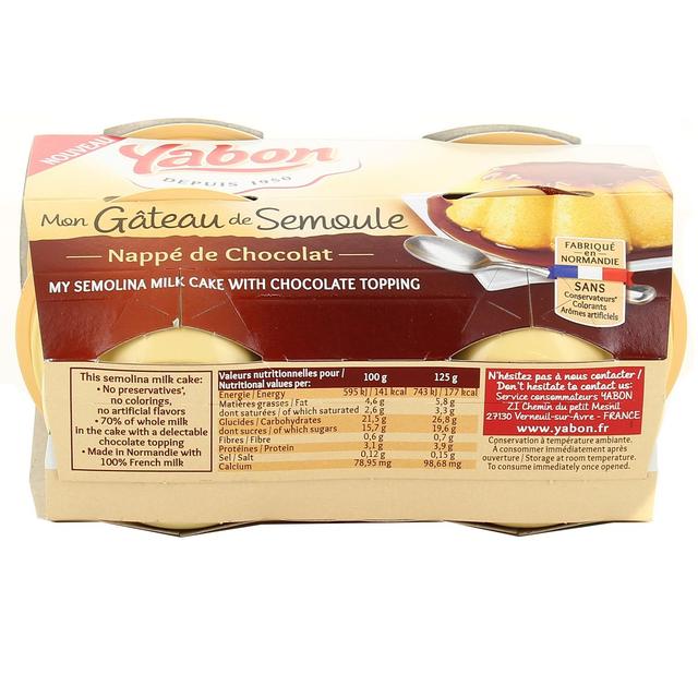 3700278402083 - Yabon - Gâteau de semoule nappage chocolat