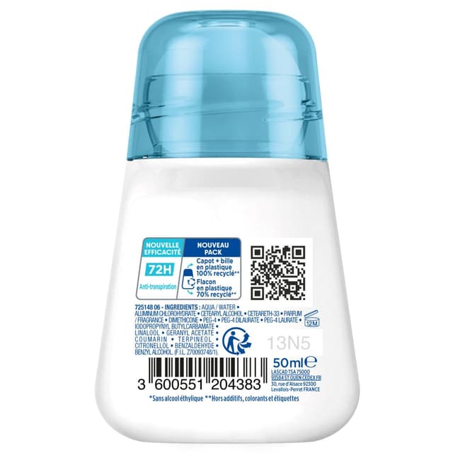 3600551204383 - Narta - Déodorant Bille Triple Efficacité 72H Fraîcheur Poudrée