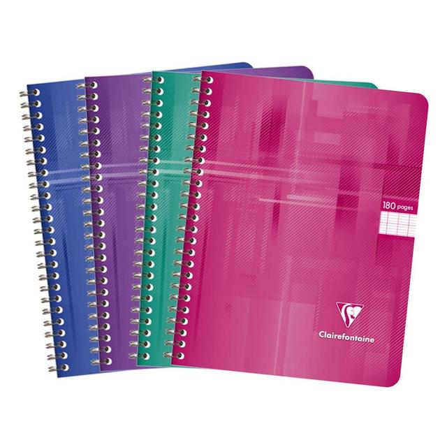 3037922574583 - Clairefontaine - Cahier à spirales 17 x 22 cm grands carreaux