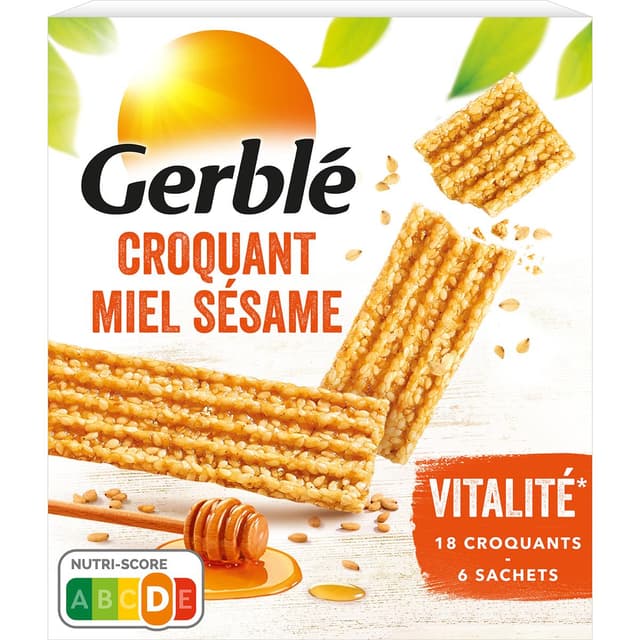 3175680905383 - Gerblé Vitalité - 18 Croquants miel Sésame