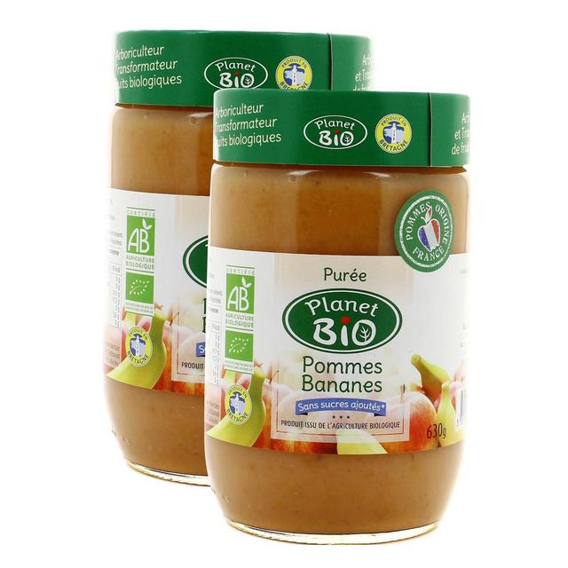 2050000386183 - Planet Bio - Purée de pomme bananes bio sans sucres ajoutés