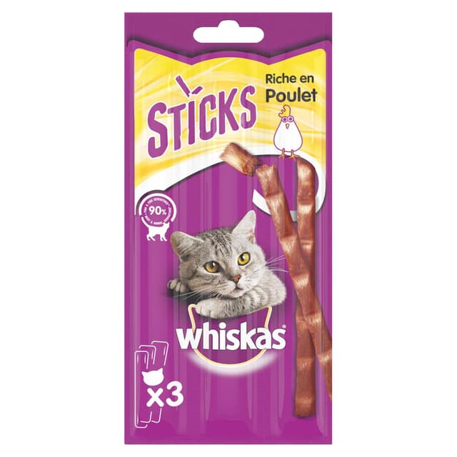 4008429046483 - Whiskas - Sticks Poulet - Friandise pour chat adulte