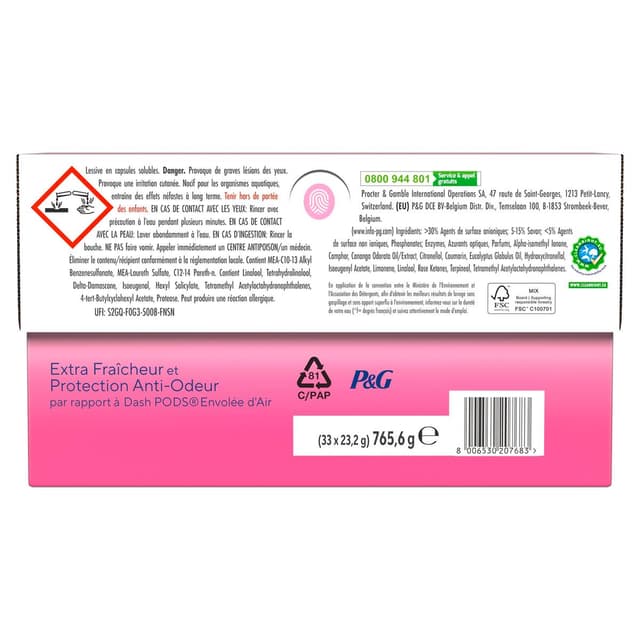 8006530207683 - Dash - Lessive capsules 2 en 1 bouquet de pivoines
