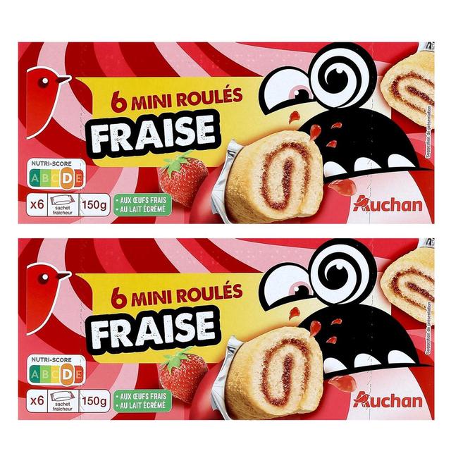 2050000408083 - Auchan - Mini roulés fraise