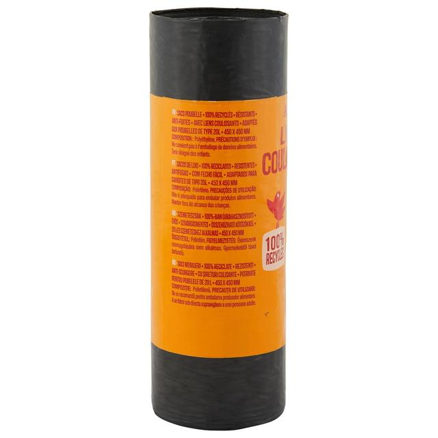 3596710528783 - Auchan - Sacs poubelle avec liens coulissants 20L