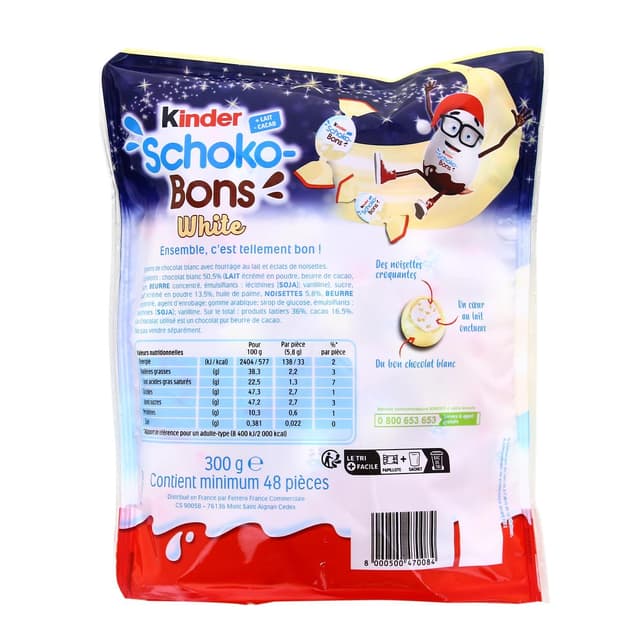 8000500470084 - Kinder - Schoko bons white au chocolat blanc