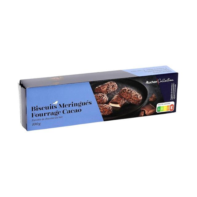 3596710490684 - Auchan Collection - Biscuits meringués fourrage cacao