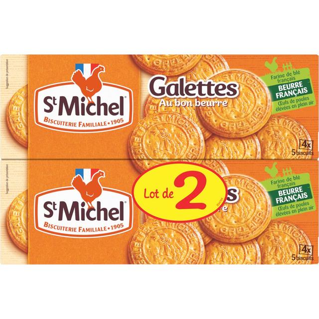 3023470001084 - St Michel - Lot de deux galettes au bon beurre français 2x20