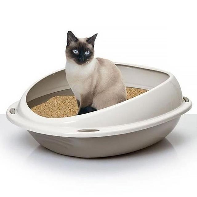 3281017971584 - Aime - Bac à litière ovale avec rebord grand modèle