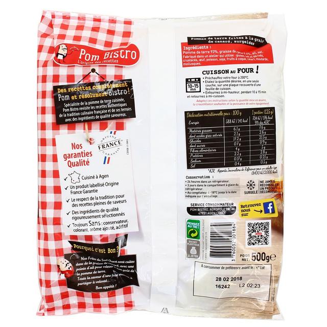 3760032001884 - Pom Bistro - Frites cuisinées à la graisse de canard