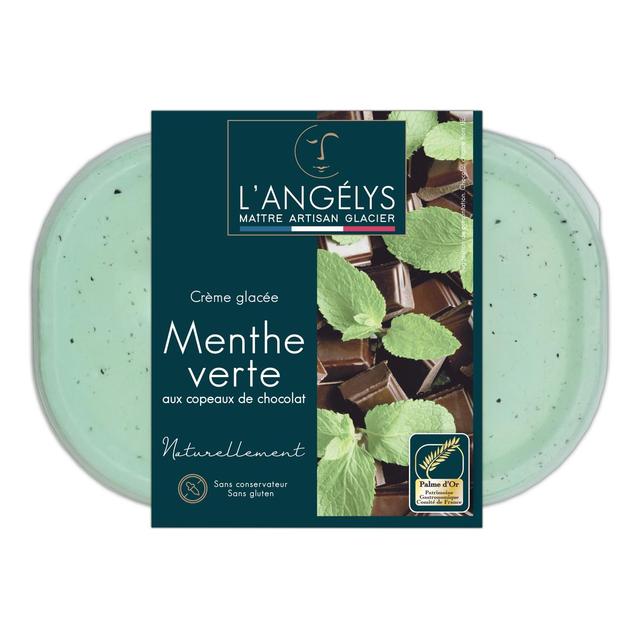 3760039982384 - L'Angelys - Crème glacée artisanale menthe verte aux copeaux de chocolat