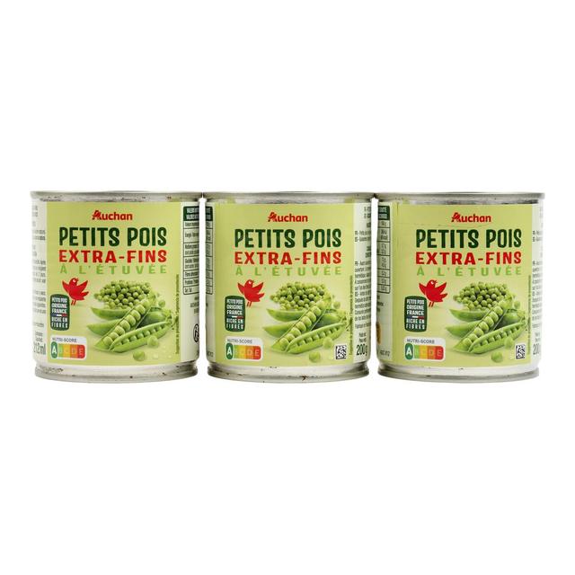 3596710456864 - Auchan - Petits pois extra-fins étuvés