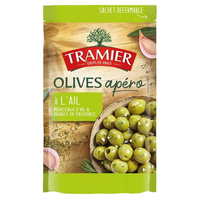 3017239003884 - Tramier - Olives apéro à l'ail en sachet
