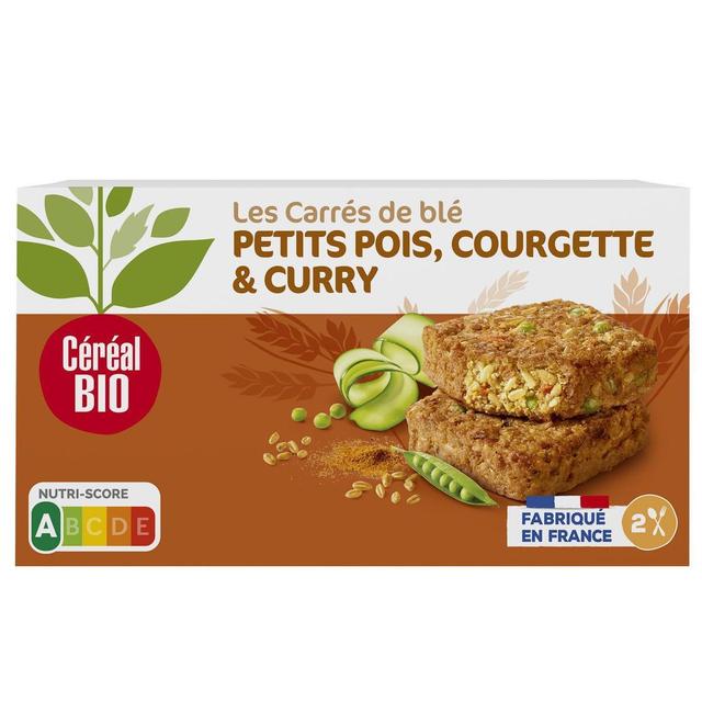 3175681225084 - Céréal Bio - 2 Carrés Végétaux Blé Petits Pois Courgettes Curry Bio