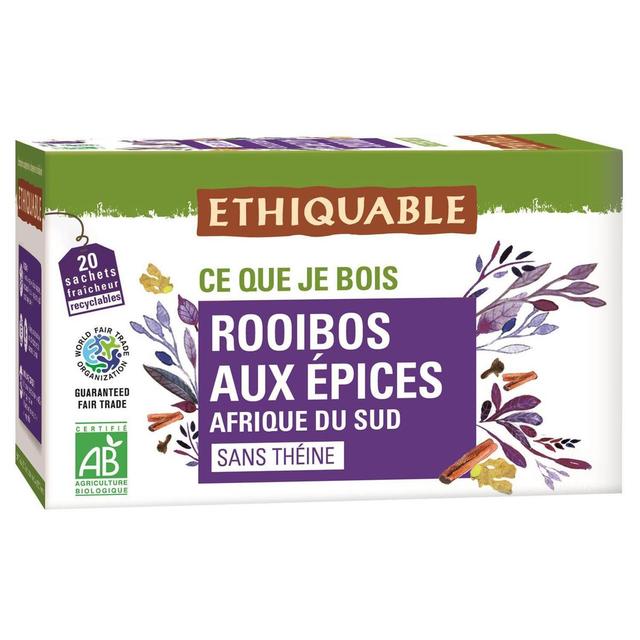 3760278867084 - Ethiquable - Commerce Equitable - Rooibos aux Epices Bio d'Afrique du Sud - 20 sachets