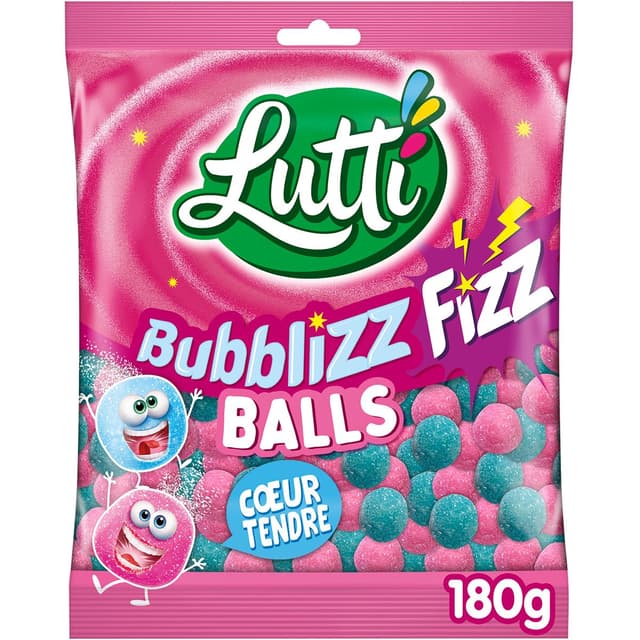 3664346347884 - Lutti - Bonbon Bubblizz Fizz Balls Coeur Tendre