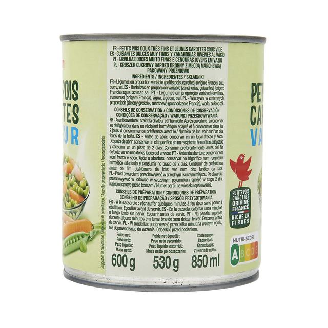 3596710489084 - Auchan - Petits pois carottes vapeur