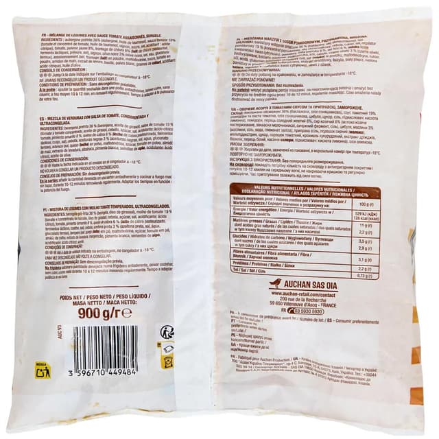 3596710449484 - Auchan - Aubergines à la Grecque