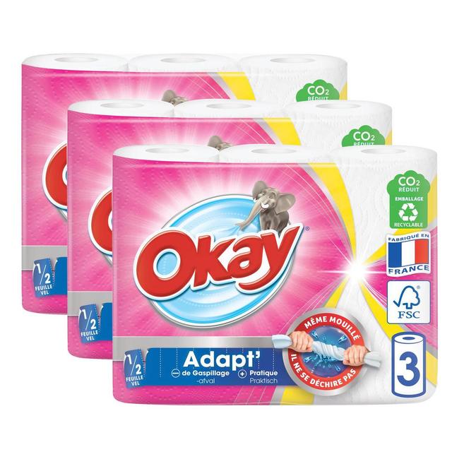 2050000309984 - Okay - Essuie-tout Adapt blanc avec motif