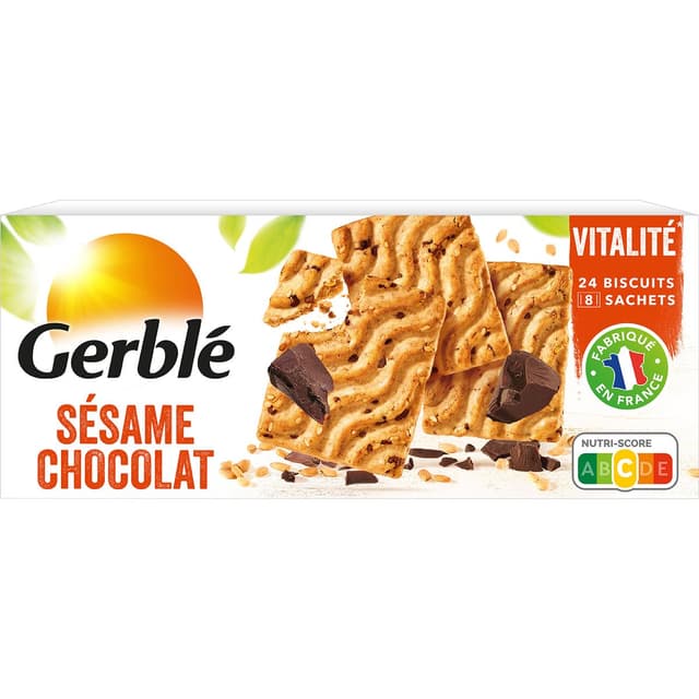 3175681790285 - Gerblé Vitalité - 24 Biscuits Sésame Chocolat