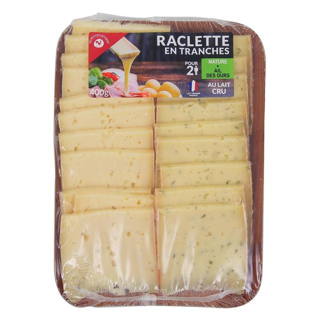 3760007481185 - Les Petites Laiteries - Raclette Nature et Ail des Ours - Lait de vache cru