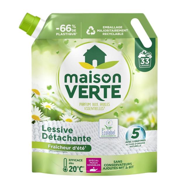 3178041363785 - Maison Verte - Lessive eco pack détachante Fraîcheur d'été 33 lavages