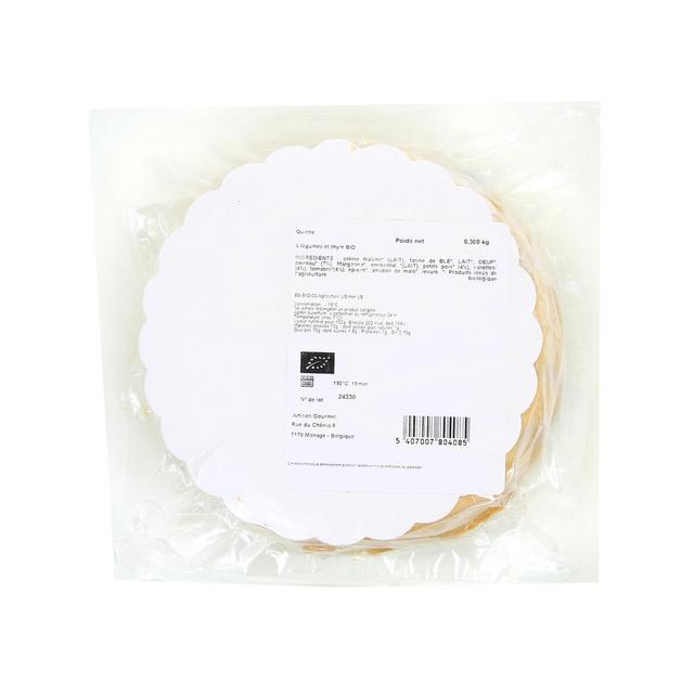 5407007804085 - ARTISAN GOURMET - Quiche 4 légumes Bio
