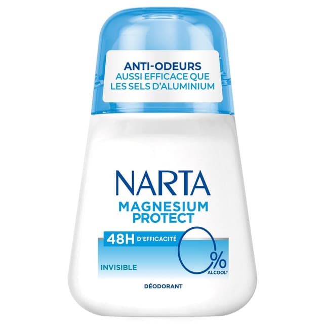 3600551204185 - Narta - Déodorant Bille Magnesium Protect 48H d'Efficacité Invisible
