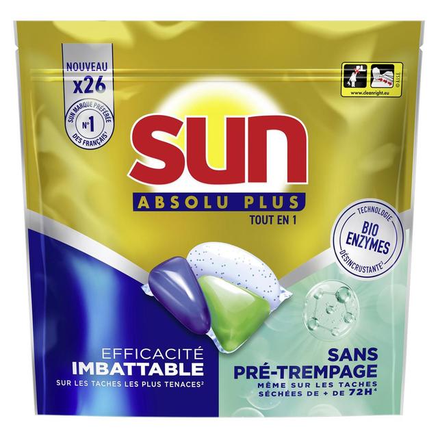 8720182784285 - Sun - Capsule lave vaisselle tout en 1 Absolu Plus