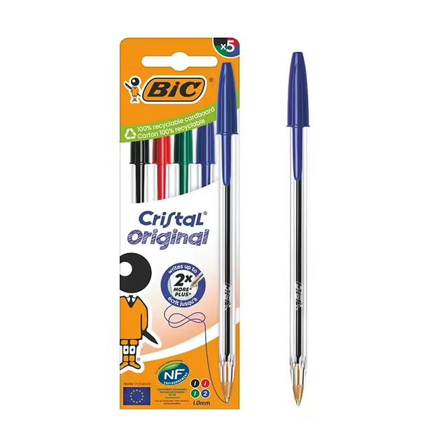 3086123734685 - Bic - Stylos bille cristal assortis pointe moyenne