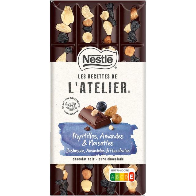 7613037985085 - Nestlé Les Recettes de l'Atelier - Chocolat noir myrtilles amandes et noisettes