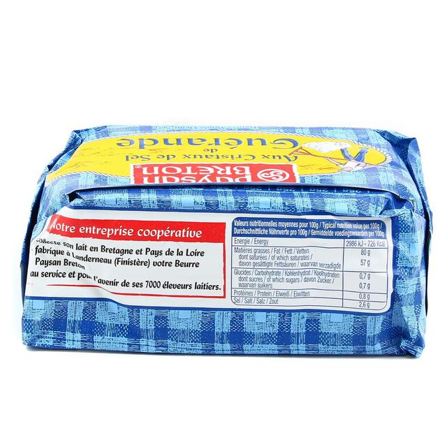 3412290016185 - Paysan Breton - Beurre moulé demi sel aux cristaux de sel de Guérande